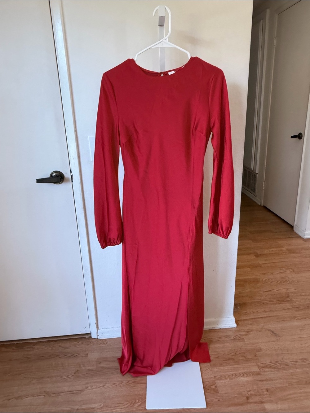 Lulu's Crimson Long Sleeve Maxi Dress
